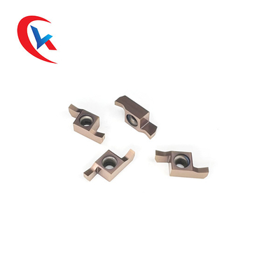 CNC মেশিনের জন্য 2 কাটিং এজ GER-D HRA 91.8 হার্ডনেস কার্বাইড গ্রুভিং ইনসার্ট