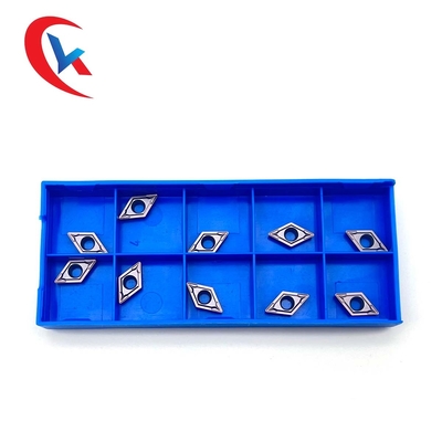 DCMT070204 প্রক্রিয়াকরণ ইস্পাত যন্ত্রাংশ টংস্টেন কার্বাইড শারীরিক আবরণ সন্নিবেশ