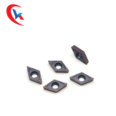DCMT070204 প্রক্রিয়াকরণ ইস্পাত যন্ত্রাংশ টংস্টেন কার্বাইড শারীরিক আবরণ সন্নিবেশ