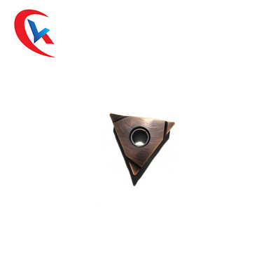ত্রিভুজাকার CNC টংস্টেন কার্বাইড নলাকার গর্তের সাথে সমাপ্তি সন্নিবেশ