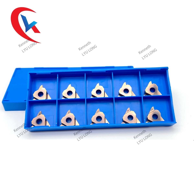 GBA43R100 ব্রোঞ্জ ভৌত আবরণ তিনটি কাটিং প্রান্ত কাটা এবং স্লটিং টুল কার্বাইড গ্রুভিং সন্নিবেশ